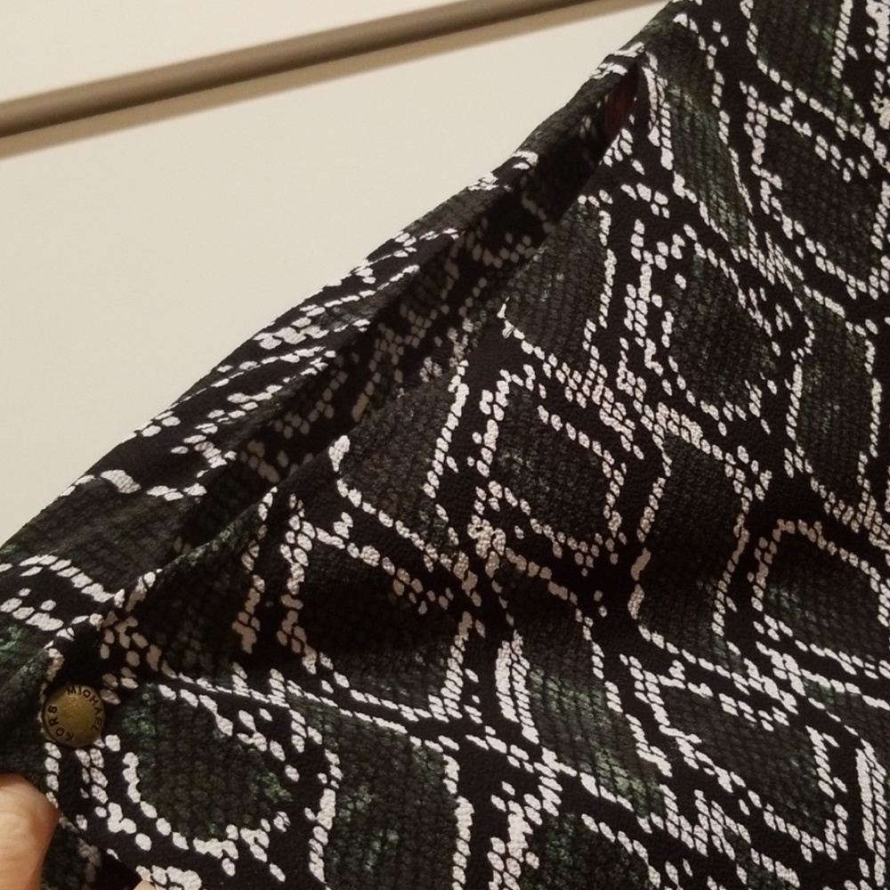 Michael Kors Green Python Print Top - image 5